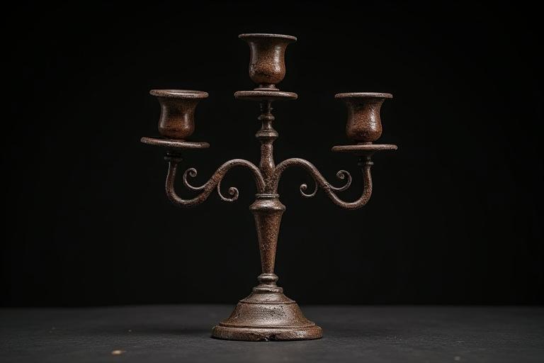 修復前の古びた燭台