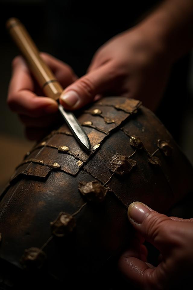 日本古来の甲冑の一部修復